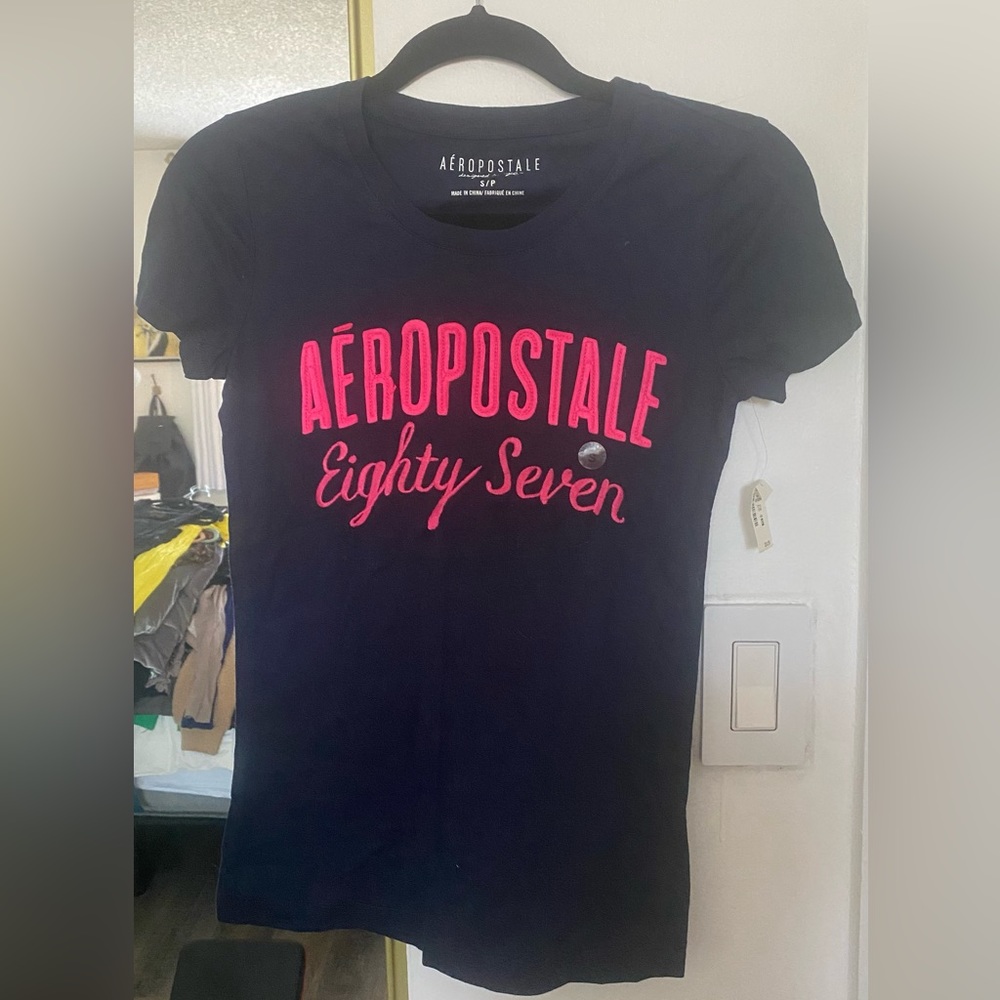 Blue & Pink Print Aeropostale Shirt - Small